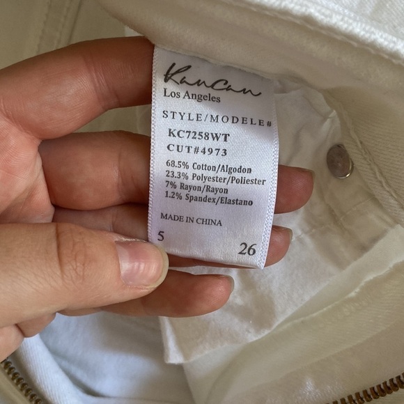 KanCan White Skinny Ripped Jeans, size 26 - Picture 4 of 5